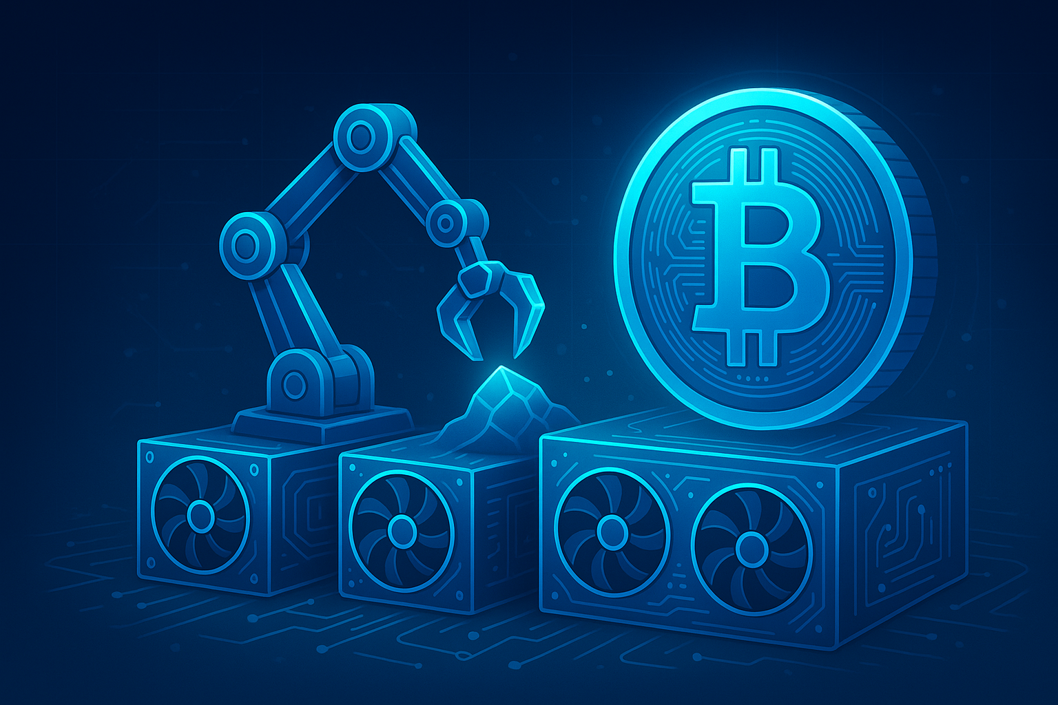 Cloud Mining Illustration